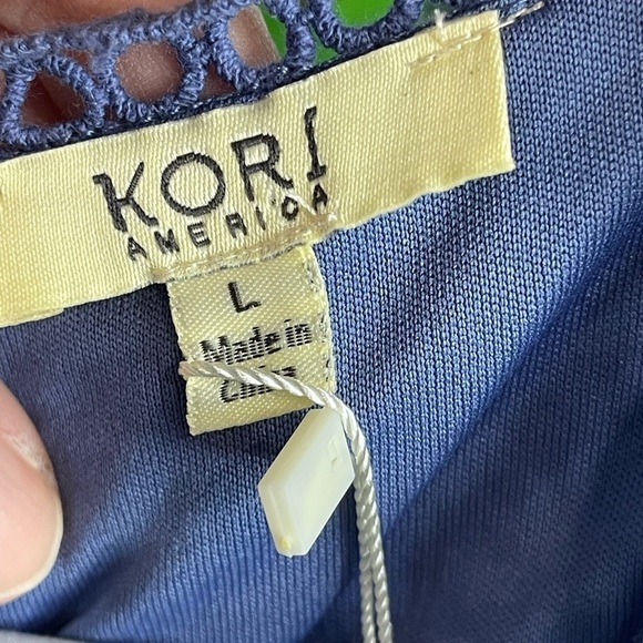 NWT Kori America Lavender Women’s Large Lace Shorts short sleeve Romper - Picture 5 of 13